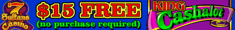 No deposit required casinos - 7 Sultans Casino $15 free bonus